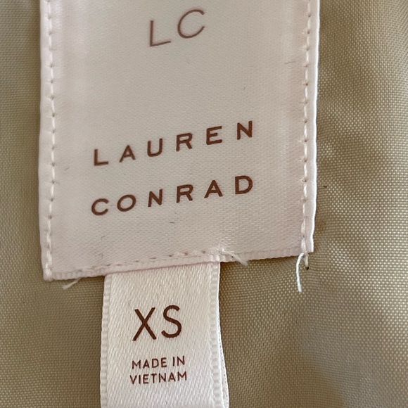 LC Lauren Conrad Cream Linen Blazer size XS - Picture 3 of 8